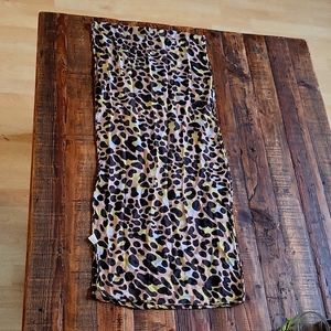 Cheeta Scarf Cream Black Yellow